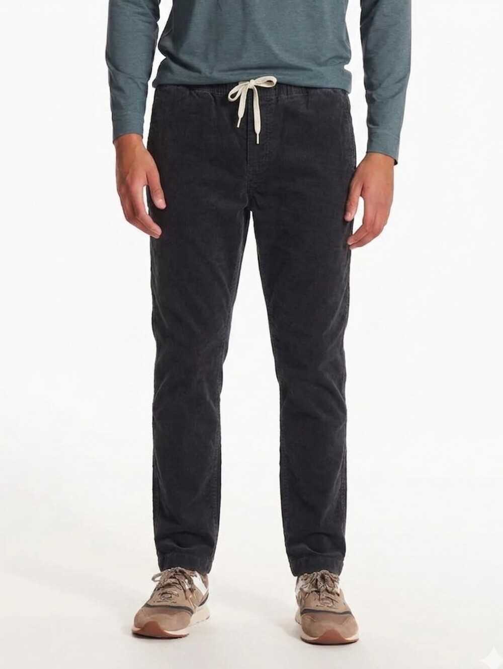 Vuori Optimist Corduroy Pants Charcoal Gray Stretch Comfort Travel Mens Size M